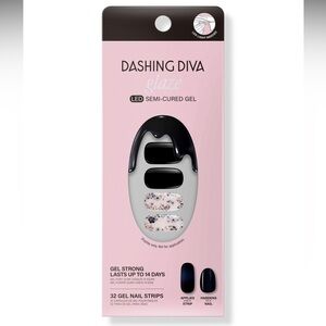 🟠NWT DASHING DIVA Glaze Nail Strips•Twilight Garden•Works with Any LED Nail Lamp
